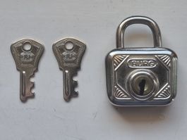 Cadenas vintage BURG, Germany, avec 2 clés bon état