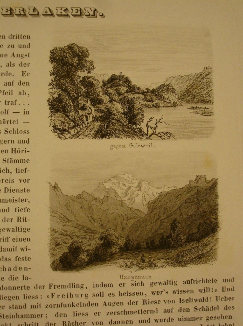 Cartoline postali: RINGGENBERG, UNSPUNNEN, INTERLAKEN – Usato da Grüningen venduto da Kartensammler 2