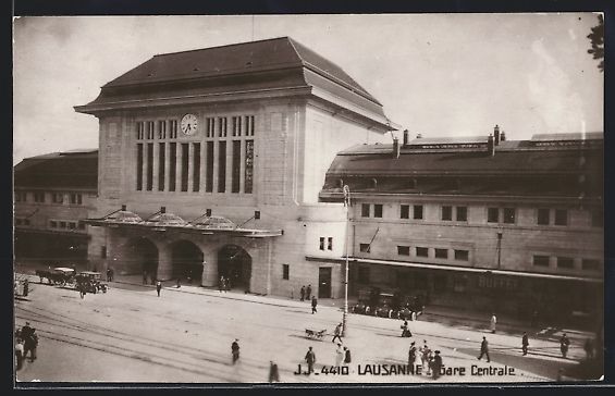 Ansichtskarten: AK Lausanne, Gare Centrale – Gebraucht aus Berlin von bartko-reher