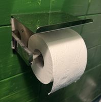 2 Chrom Toilettenpapierhalter, rostfrei, Wandmontage, wi