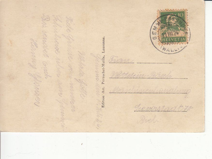 Cartoline postali: Gemmi 1924 – Usato da Bürglen TG venduto da StampGraf 1