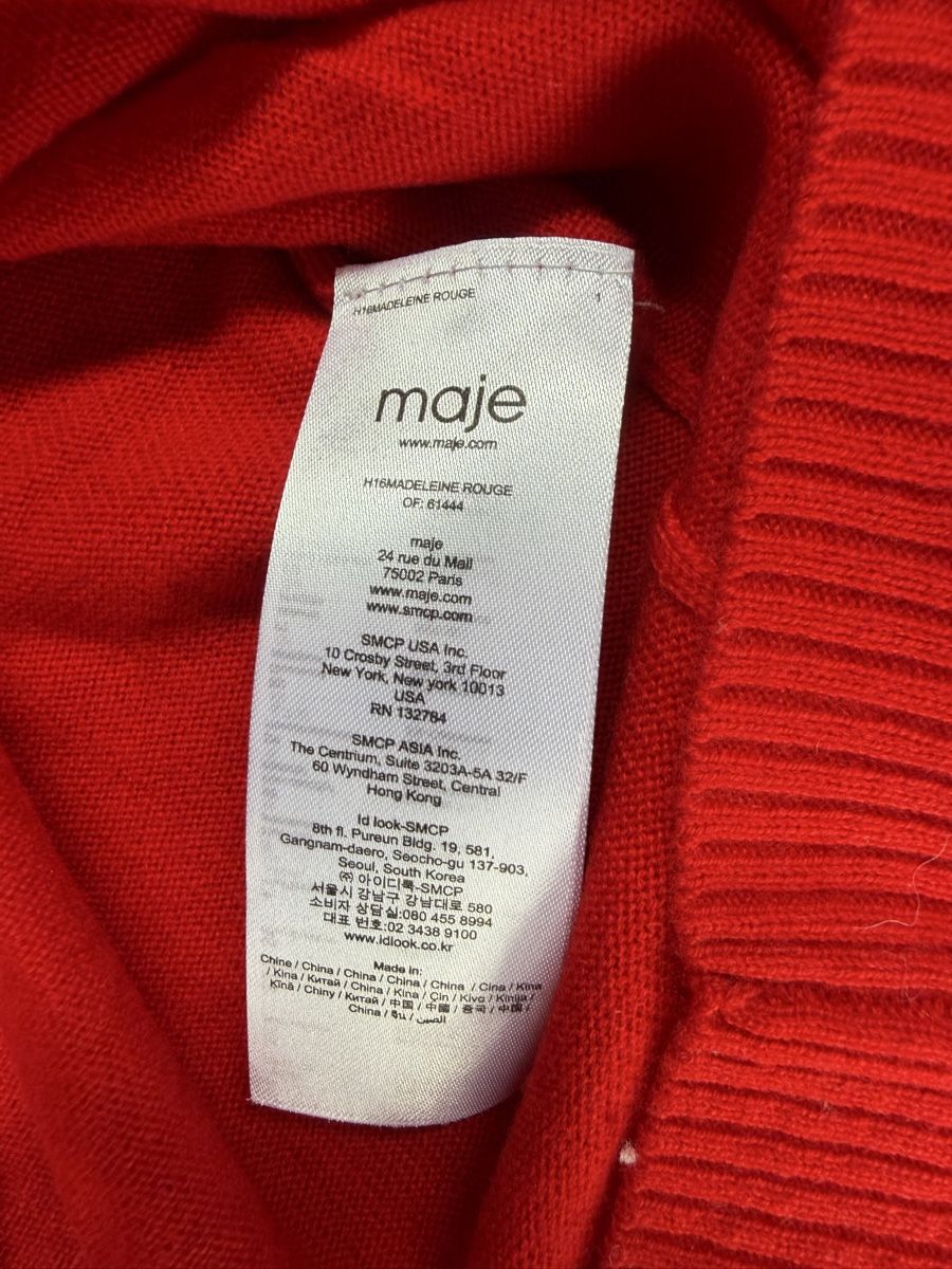 Maje Maglioni & Felpe: MAJE Strickpullover, Grösse 3, Rot mit Schriftzug ! – Nuovo (secondo la descrizione) da Chur venduto da simhofstr 4