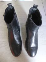 Damen Stiefeletten Leder schwarz gebraucht Zustand gut