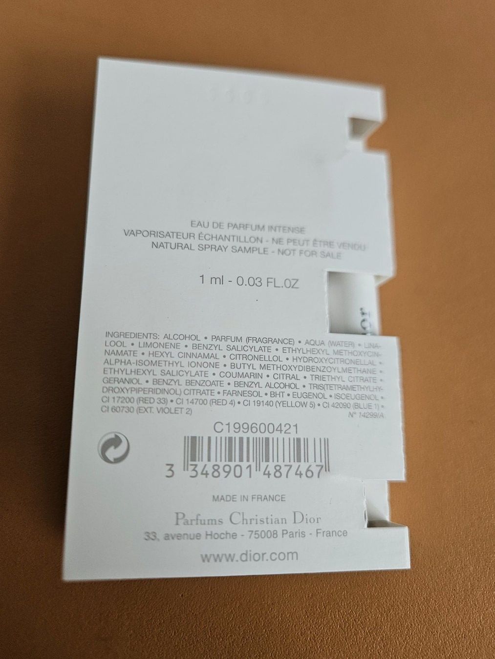 Dior Profumi & Eau de Toilette: JOY DIOR - EAU DE PARFUME INTENSE - 1 ml – Nuovo e nell'imballaggio originale da Aesch BL venduto da Chrutli1 1