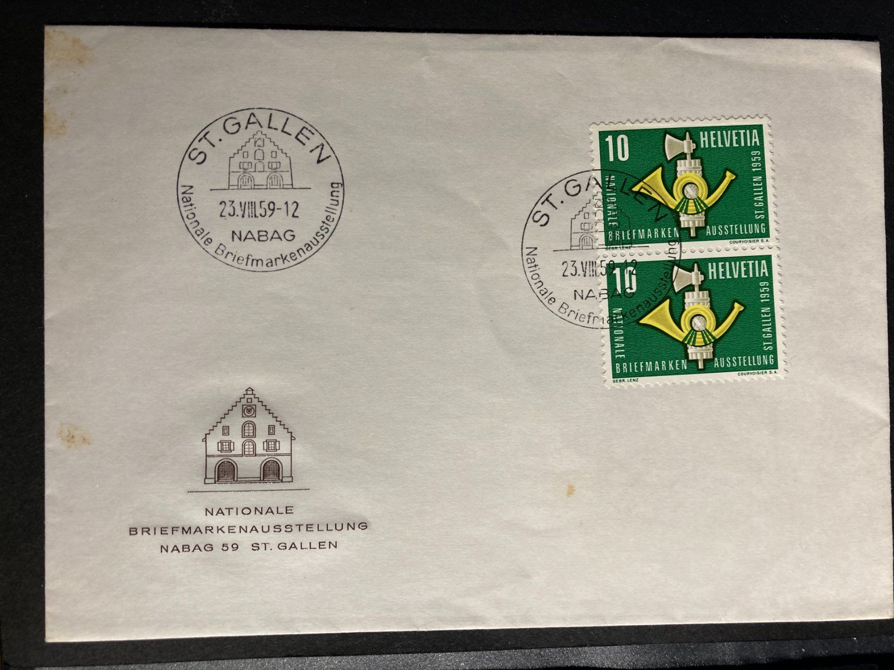 Tutti i francobolli: Schweiz 1959 Sonderstempel + Marke Nabag St.Gallen – Usato da Winterthur venduto da schnueps