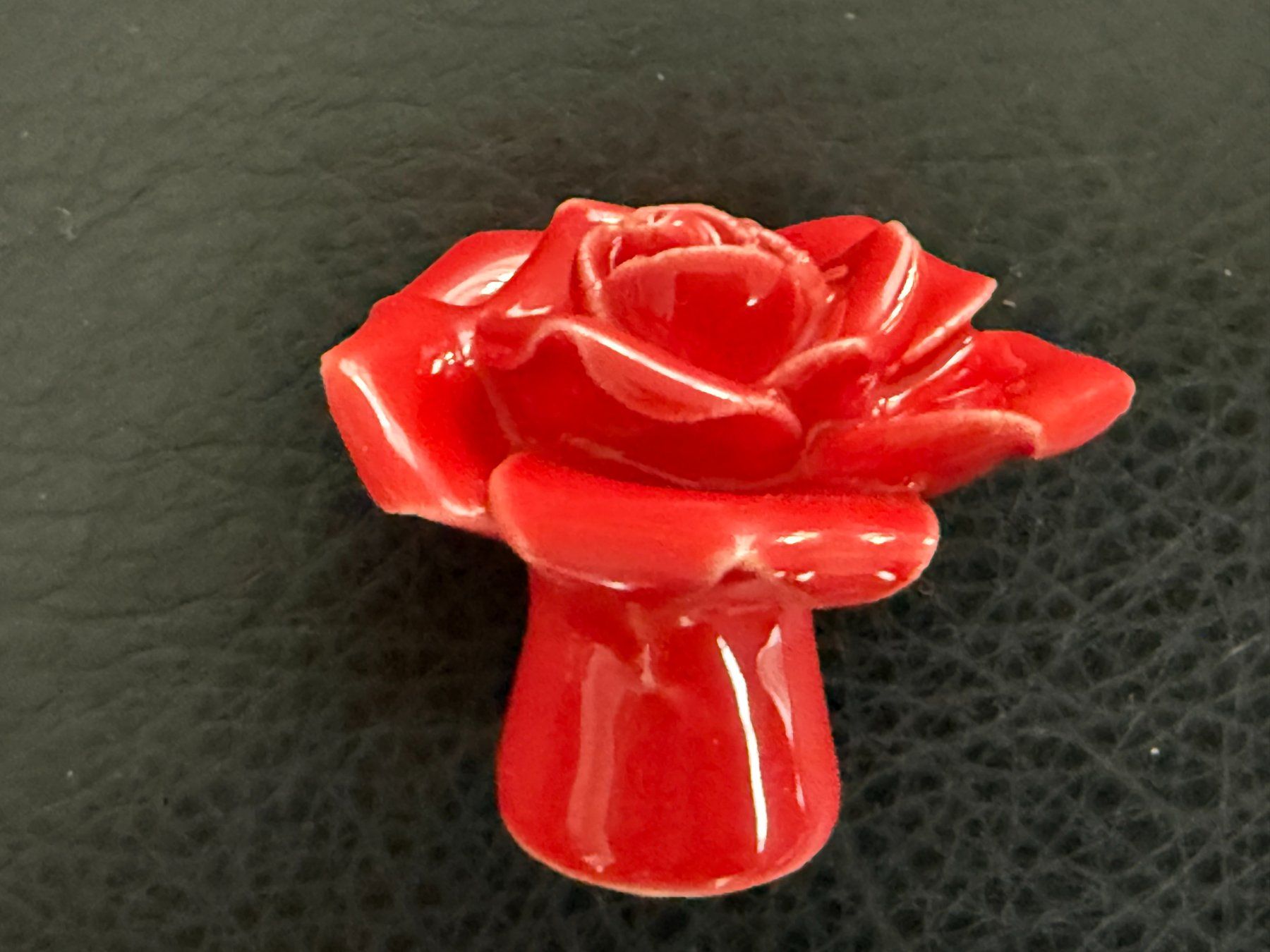 Ferramenta: MÖBELKNOPF  Porzellan Rose rot – Nuovo (secondo la descrizione) da Subingen venduto da ArtBead 2