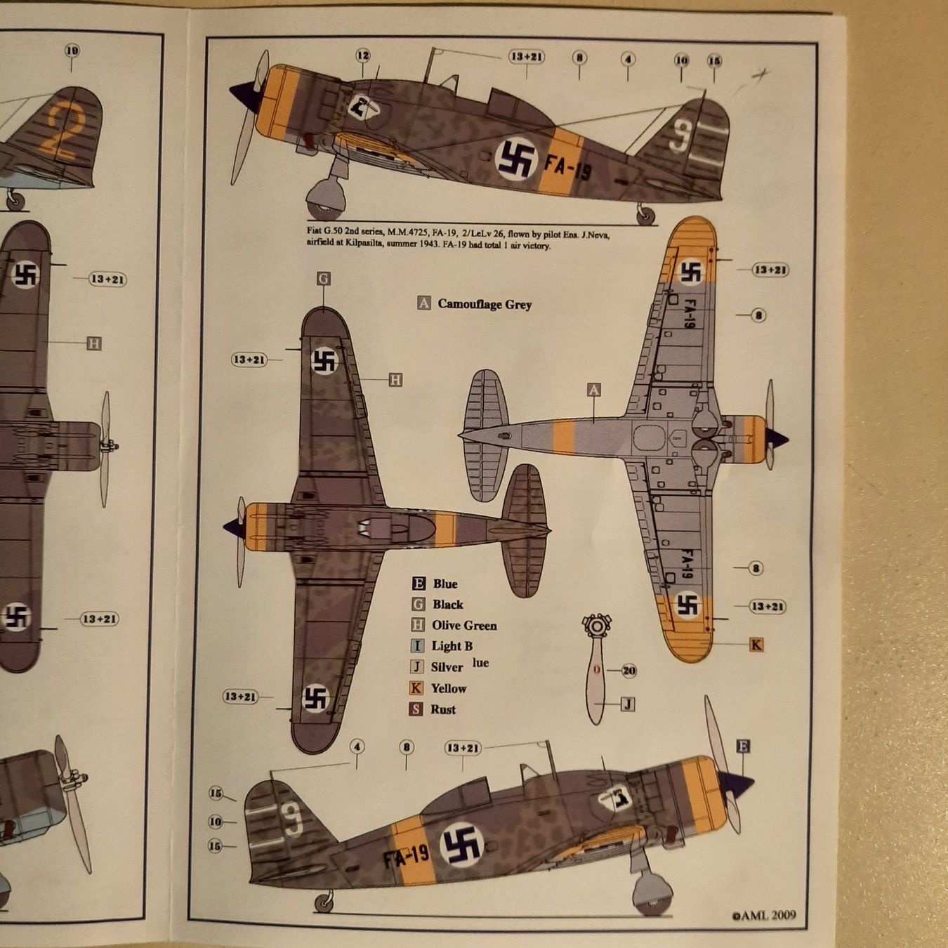 Kit di modellismo & Modellini statici: 164 ... Fiat G. 50 Freccia ... AML 72053 – Nuovo (secondo la descrizione) da Bonstetten venduto da Benibanny59 2