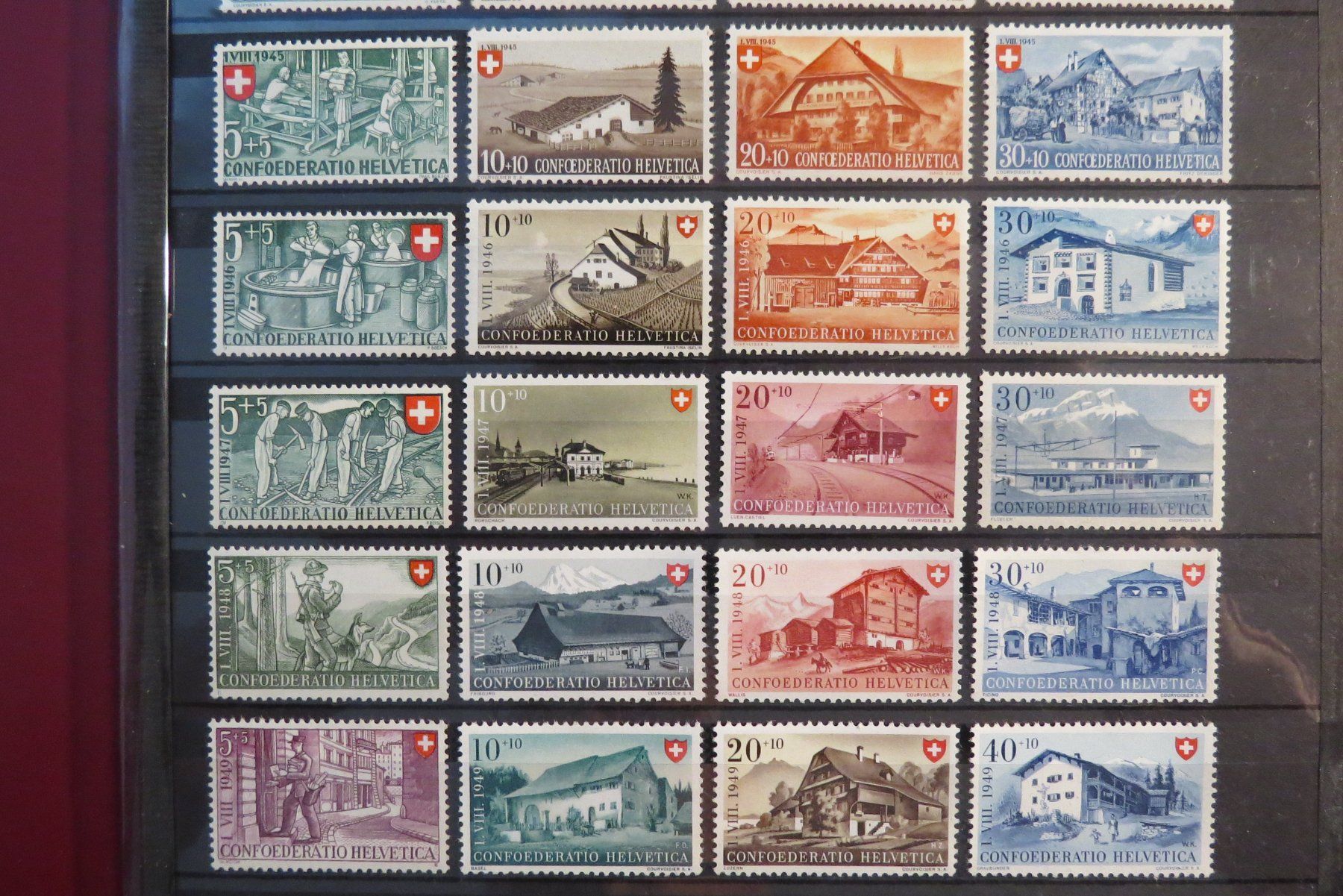 Tutti i francobolli: Sammlung Pro Patria 1938-1963 postfrisch ** kompett – Nuovo (secondo la descrizione) da Brunnen venduto da Kumari 5