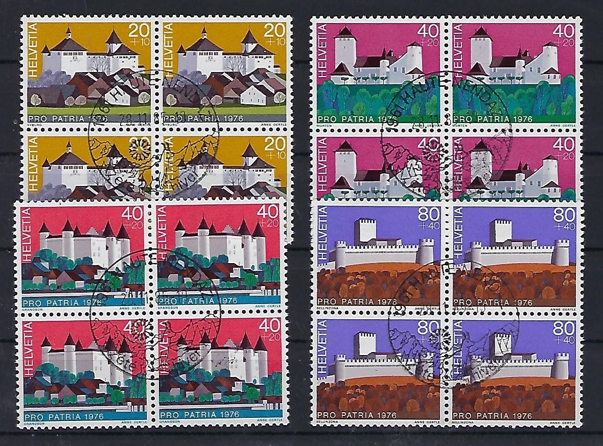 Tutti i francobolli: Pro Patria Viererblocks1976 gestempelt   15135 – Usato da Lunden venduto da Animus999