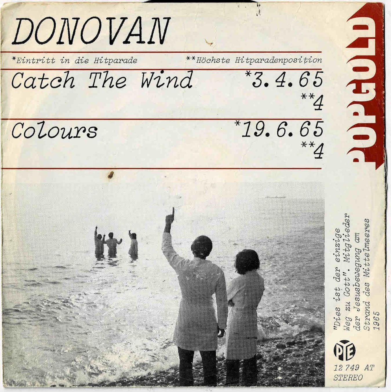 Vinyles: Donovan  Catch The wind Pye – D'occasion à Sulz AG par Oberdanne8