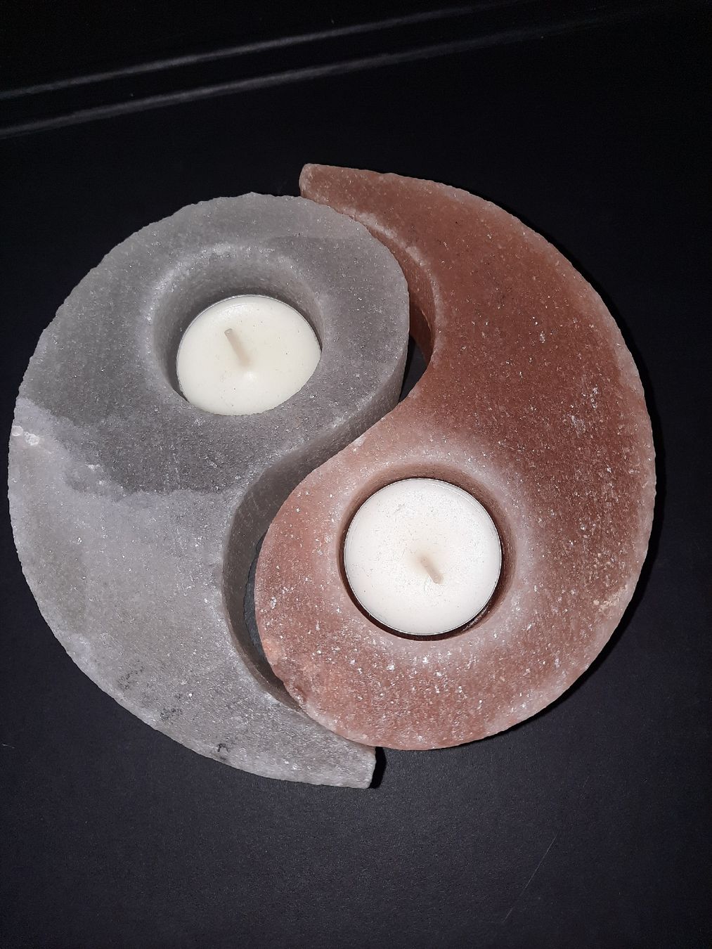 Portacandele: ying yang Selenite e sale Himalaya – Usato da Biasca venduto da Old_6blh