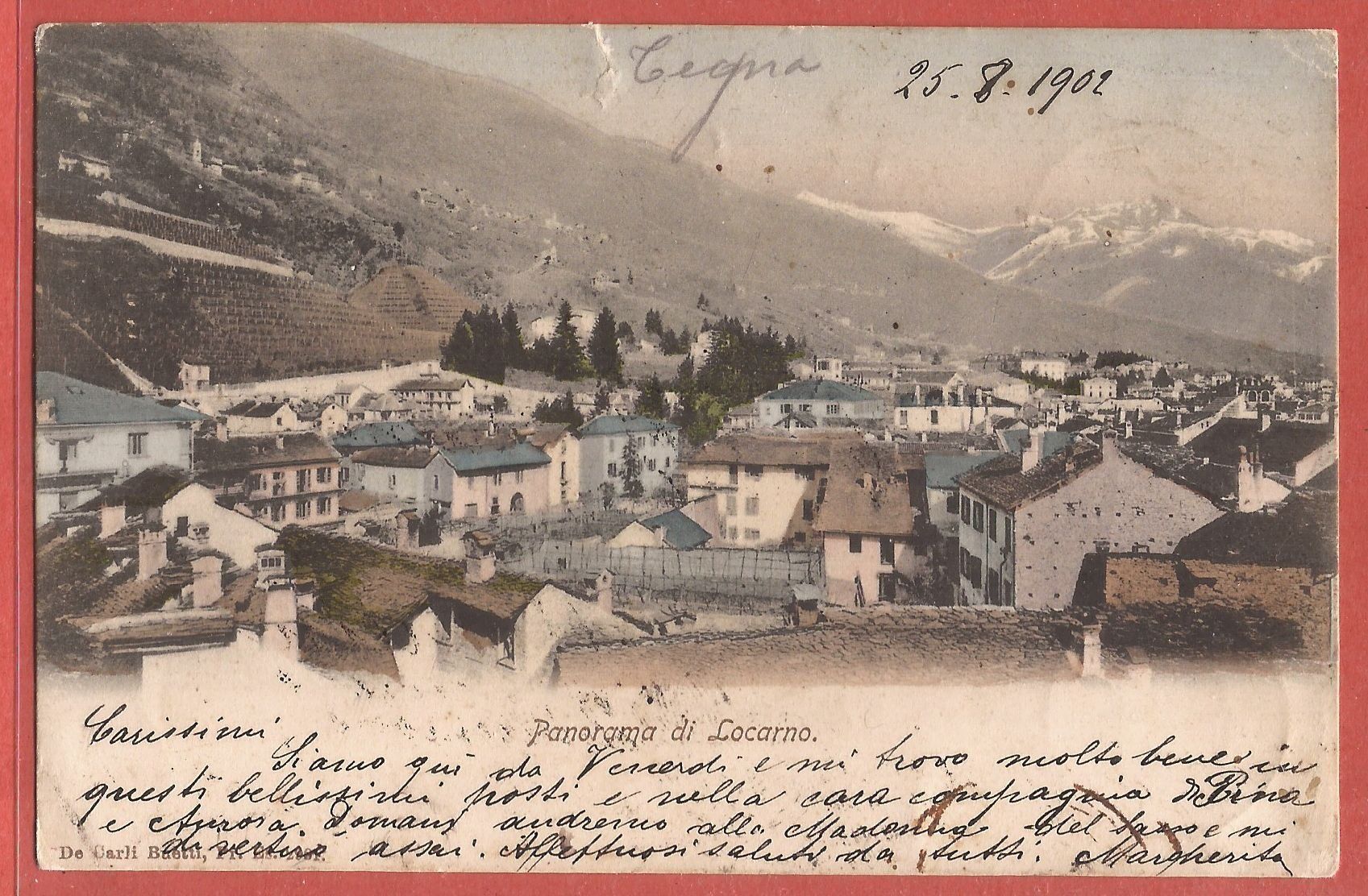 Cartoline postali: Locarno - 1902 – Usato da Fislisbach venduto da Porano