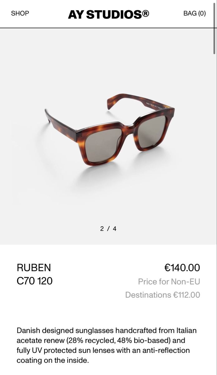 Brillen & Gläser: AY Studios Ruben Sonnenbrille, Schildpatt Optik, Top! – Gebraucht aus Zürich von SaKunz90 3