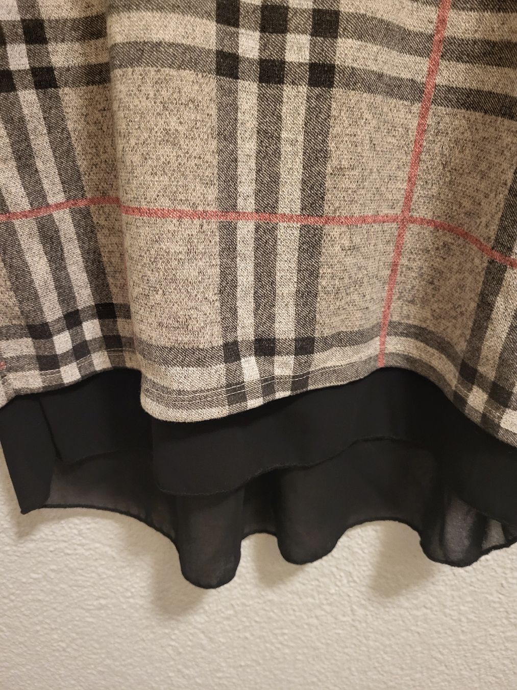 Camicette: Kariertes Herbst-Langarmshirt mit Chiffon, Grösse M – Nuovo (secondo la descrizione) da Winterthur venduto da rab_tr8n 1