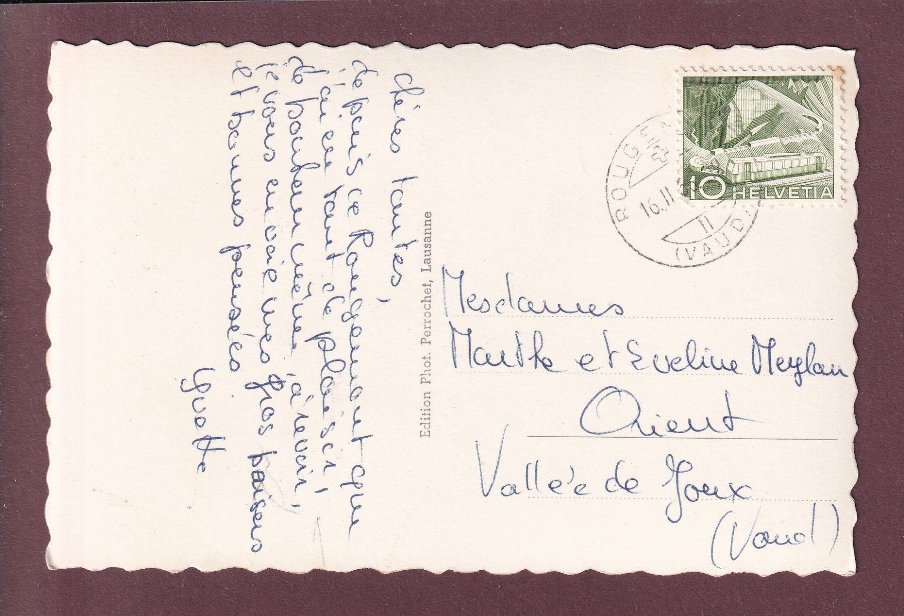Cartoline postali: GUMFLUH et RÜBLI - 1956 – Usato da Pully venduto da nicecards 1