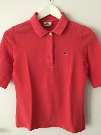 LACOSTE Poloshirt Gr. 38 Rosa - Himbeer Sommerlook Gr. 38