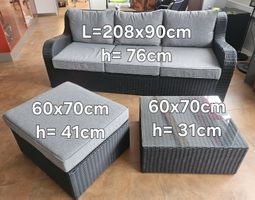 Gartenlounge aus Kunststoff Rattan