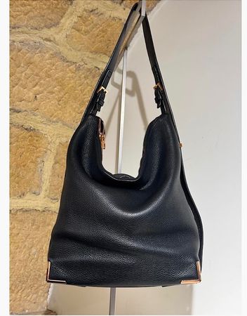 Sac en cuir grainé noir Alexander Wang