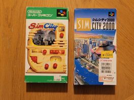 Sim City + Sim City 2000 Bundle OVP SNES Super Famicom Japan