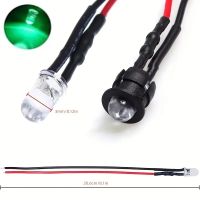 10 Stk LED’s 3mm grün mit Vorwiderstand und Sockel 9-12V neu