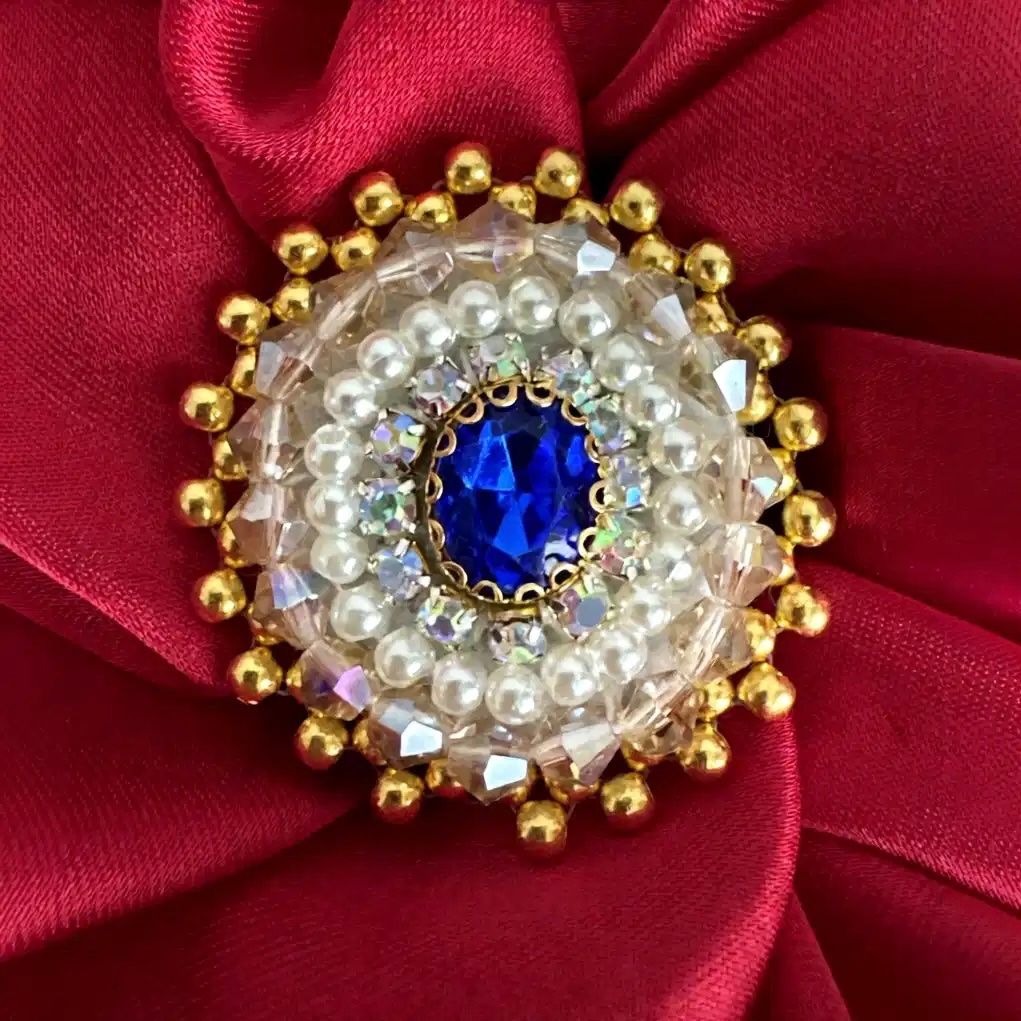 Spille & Fermagli: Luxus Brosche | Handgemachte Brosche | Brautschmuck | Unikat – Nuovo e nell'imballaggio originale da Vals venduto da ABA-Atelier 8
