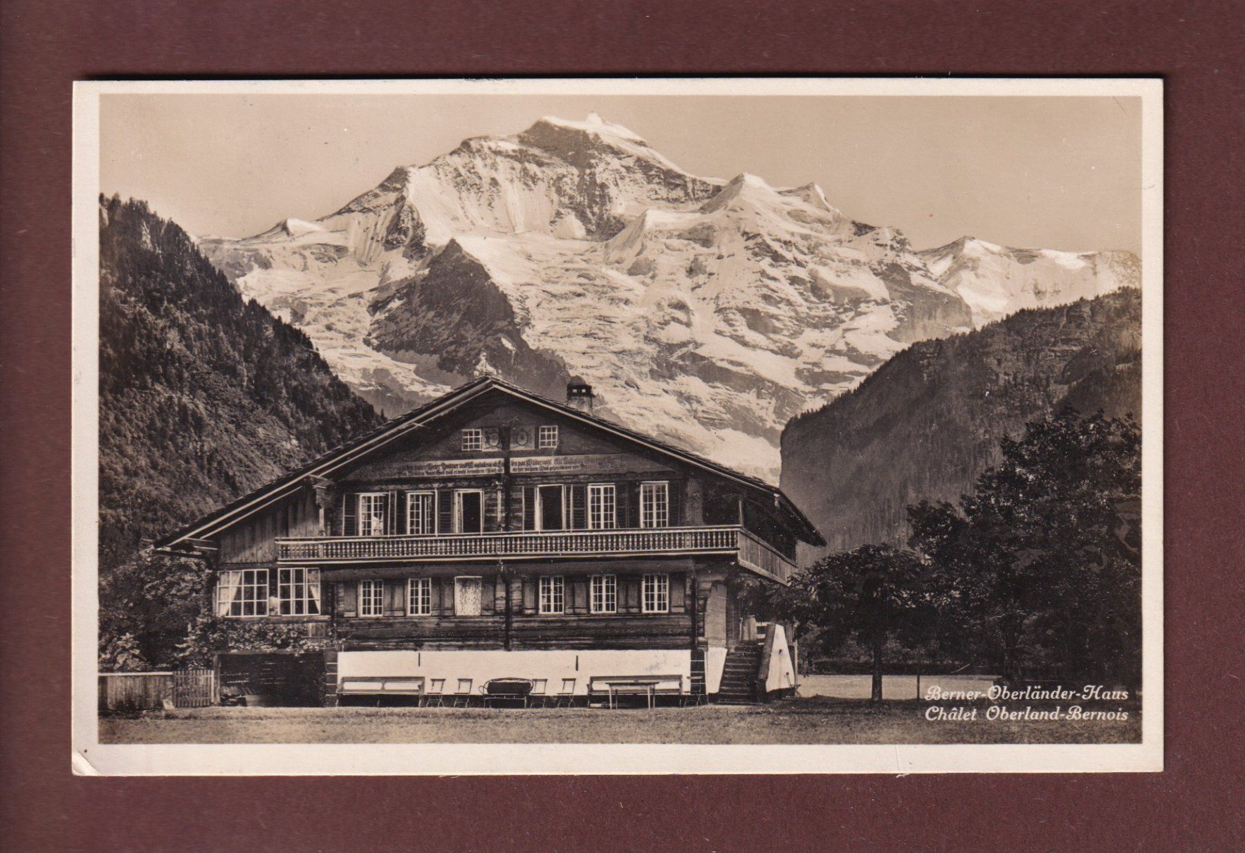 Ansichtskarten: BERNER-OBERLÄNDER-HAUS - 1927 – Gebraucht aus Pully von nicecards