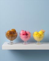 3x Eisbecher Kerzen neu ohne Verpackung 3 Farben