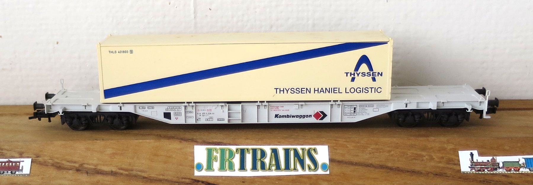 Fleischmann Modellini di ferrovie: FLEISCHMANN 5251 DB WAGON PORTE CONTAINER THYSEN HANNIEL – Usato da Gland venduto da FRtrains