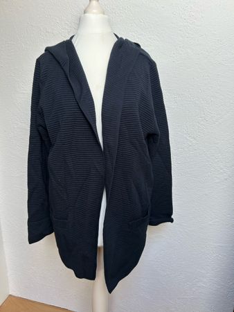 Cartoon Strickjacke mit Kapuze, Gr. 40, Dunkelblau