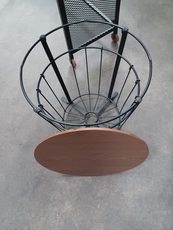 praktischer Hocker/Zeitungsständer von Ikea Holz, Metall Kaufen auf