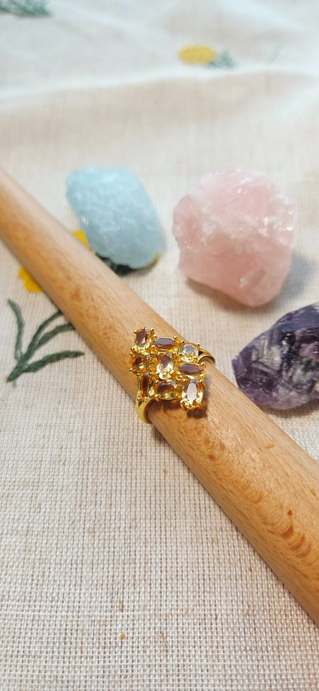 Anelli: NEW - S925 Citrine Ring (Adjustable) – Nuovo (secondo la descrizione) da Zürich venduto da cin_wcf6 5