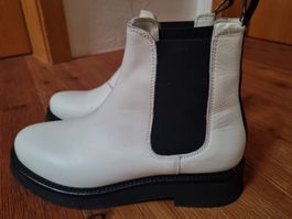 Weisse Tommy Jeans Chelsea Boots Gr. 37