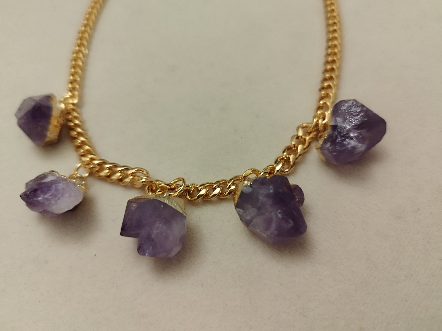 Catenine: Amethyst Natural Stones Halz Kette. – Nuovo (secondo la descrizione) da Basel venduto da pro_79rs 4