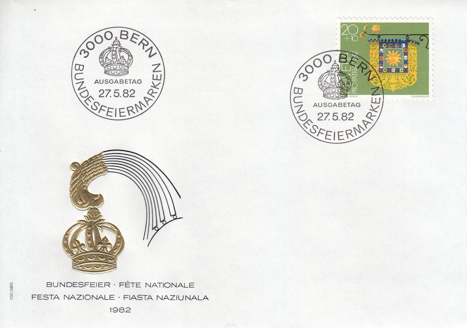 Tutti i francobolli: Pro Patria 1982 4 FDC – Usato da Spreitenbach venduto da Mustang_1105