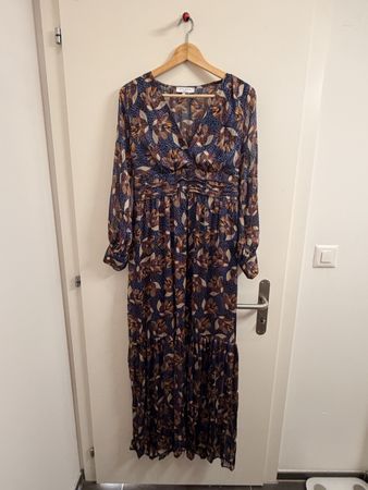 OPULLENCE Paris Kleid blau geblümt Grösse S guter Zustand