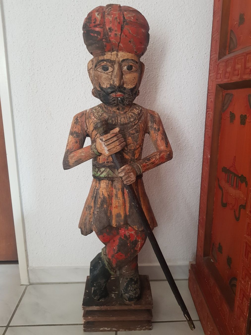 Figuren: ANTIKER GROSSER INDISCHER TORWÄCHTER – Gebraucht aus Root von LifestyleAccessoires 1