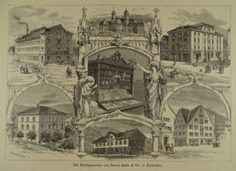 EINSIEDELN ETABLISSEMENTS EBERLE KÄLIN & CIE. HOLZSTICH 1883