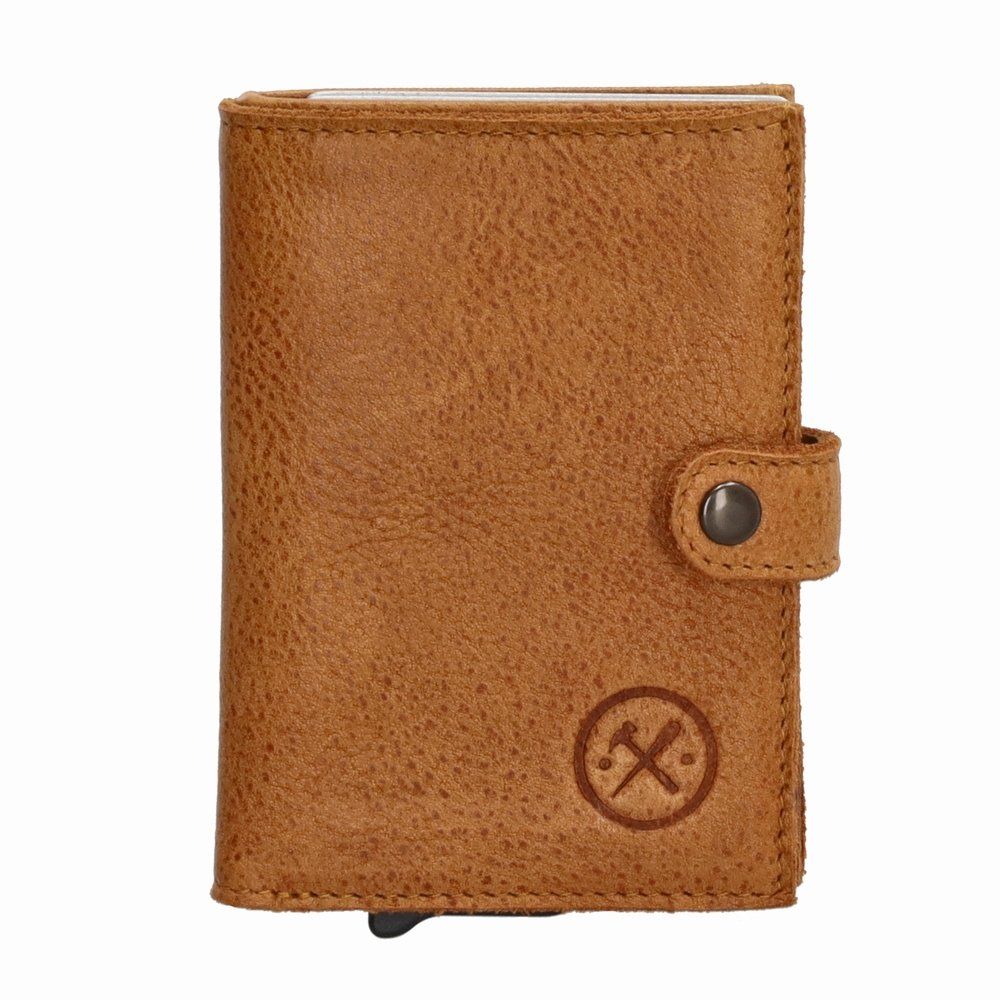 Sonstige Kleidung & Accessoires: Cognac Leder Kartenetui PopUp RFID Münzfach / GRATIS A-POST – Neu und originalverpackt aus Rebstein von Portemonnaie 4