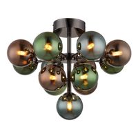 Deckenleuchte, Glaskugeln, Bunt, 56 cm Ø