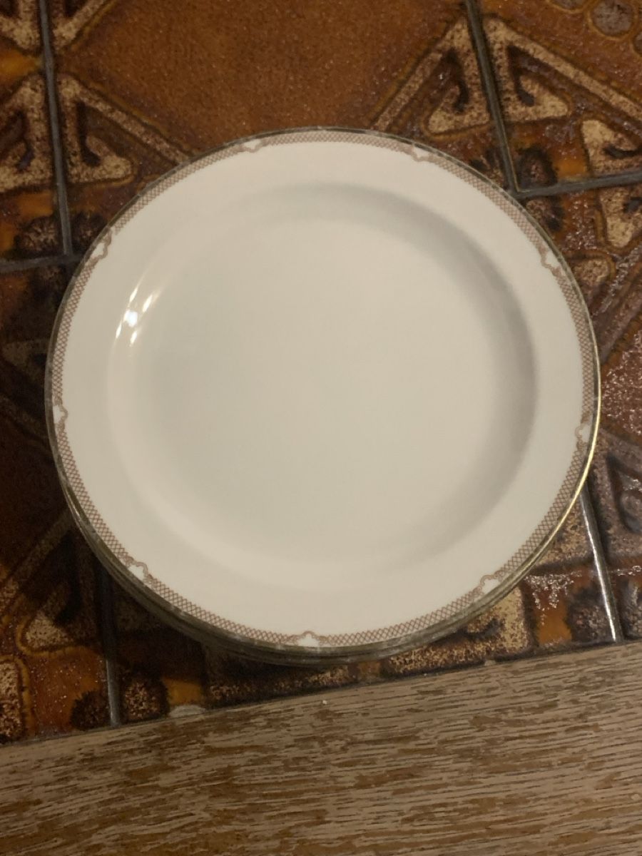 Teller: 6Stk. Langenthal Teller weiss mit Randdekor gebraucht – Gebraucht aus Bärschwil von Ranron1970
