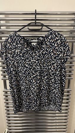 Damenbluse Tom Tailor blau / braun / weiss Grösse 42 