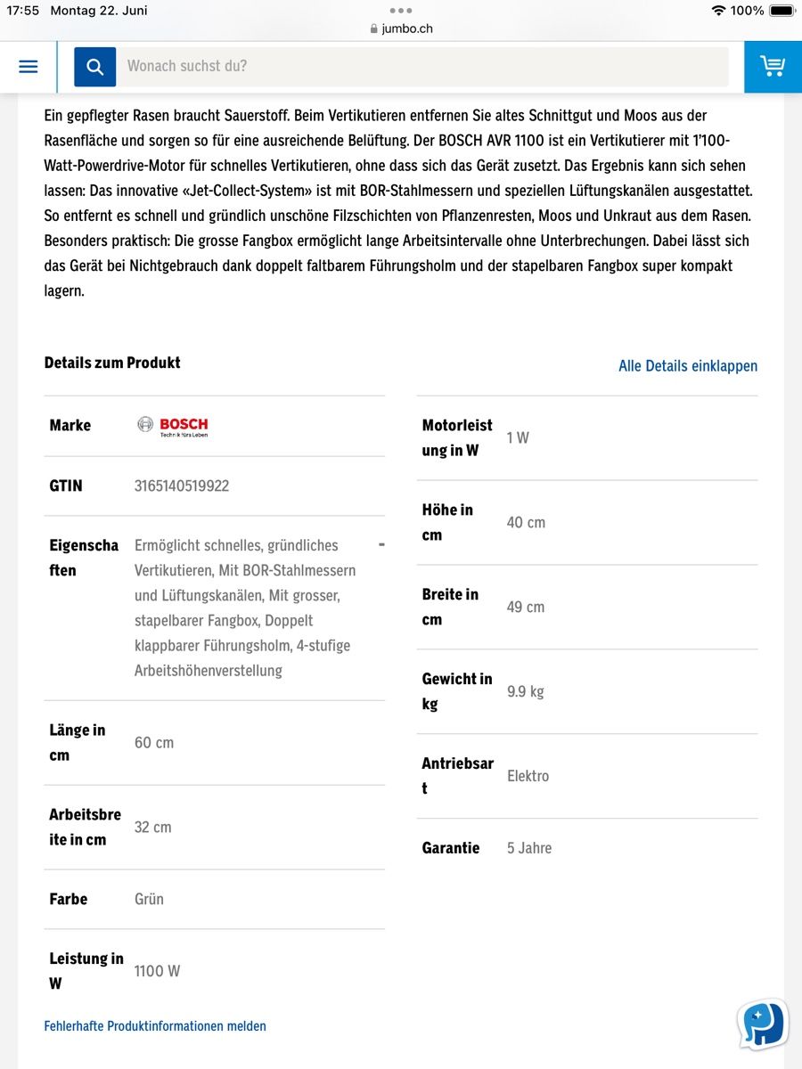 Bosch Bodenbearbeitungsgeräte: Bosch verticutierer – Gebraucht aus Bettwiesen von Jumpingfox 3