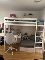 Hochbett mit Schreibtisch & Auszieh-Lounge