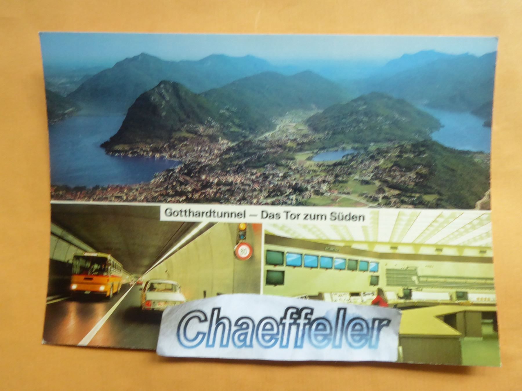 Cartoline postali: Lugano/Tessin, Gotthard-Autotunel – Nuovo (secondo la descrizione) da Zürich venduto da Chaeffeler