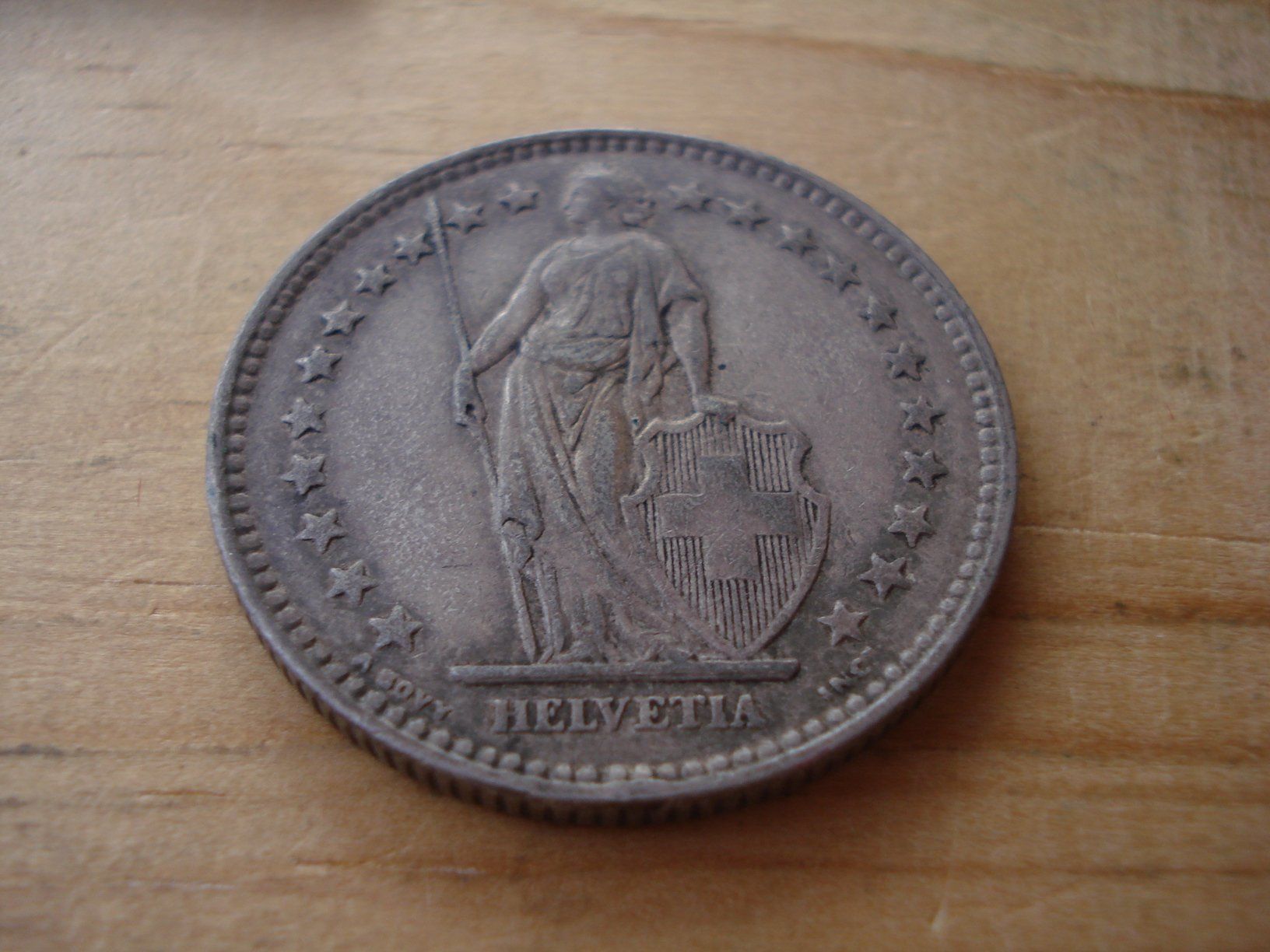 Alle Münzen: (D2) 2 Franken 1921 – Gebraucht aus Erlach von Net-Coins 1