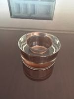 Teelichthalter Glas braun rund gute Qualität
