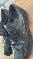 Gabor Schnürschuhe Lack schwarz G 6 1/2 neuwertig