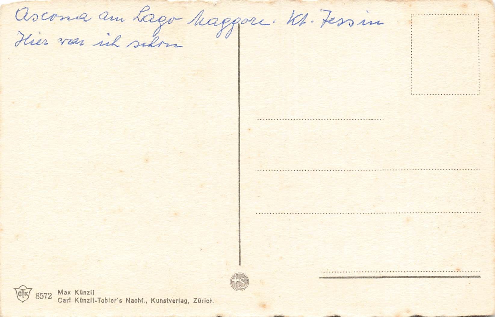 Cartoline postali: Ascona – Usato da Biasca venduto da Blenio71 1