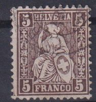 Sitzende Helvetia "5", Nr. 45++++