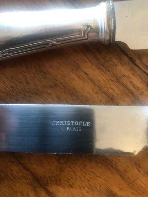 Christofle Posate: 9 anciens couteaux Christofle Paris – Usato da Chézard St Martin venduto da schmitt 3